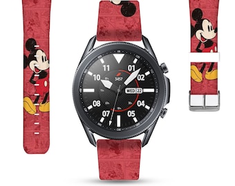 Mickey Mouse Galaxy Watch Band, Disney Theme Park Print, Silicon Strap  kd-aeo