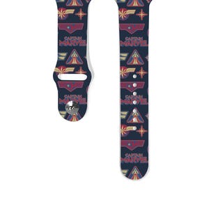 Super Hero Apple Watch Band 38 40 41 mm and 42 44 45 49 mm for All Series, apple watch band super women, Silicone iwatch strap, k319