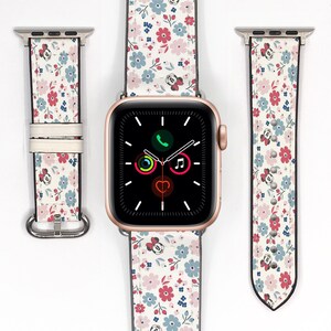 Apple Watch-band met bloemen: 38 40 41 mm en 42 44 45 49 mm, op Minnie Mouse geïnspireerd iwatch-bandje voor All Series, Disney Cruise Vacation 233 kd-hhi