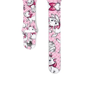 Cute Kitten Cat Apple Watch Band 38 40 41 mm and 42 44 45 49 mm for All Series, pink cartoon character cat Silicone strap, k103