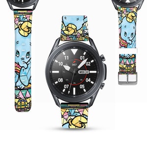 Dumbo Flying Elephant Galaxy Uhr 3 4 5 6 Band Active 2 42 46 mm Disney inspiriert Druck, Silikonarmband Samsung Galaxy Uhr 2 3 Uhrenarmband kd-aei