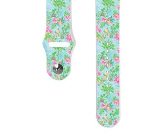 Floral Mouse Apple Watch Band: Cartoon Silicone iWatch Strap for All Series, k456