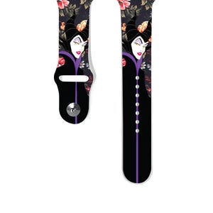Pasek do zegarka Apple Watch Theme Park 38 40 41 mm i 42 44 45 49 mm do wszystkich serii, silikonowy pasek do zegarka iWatch, inspirowany złoczyńcami Disneya k163