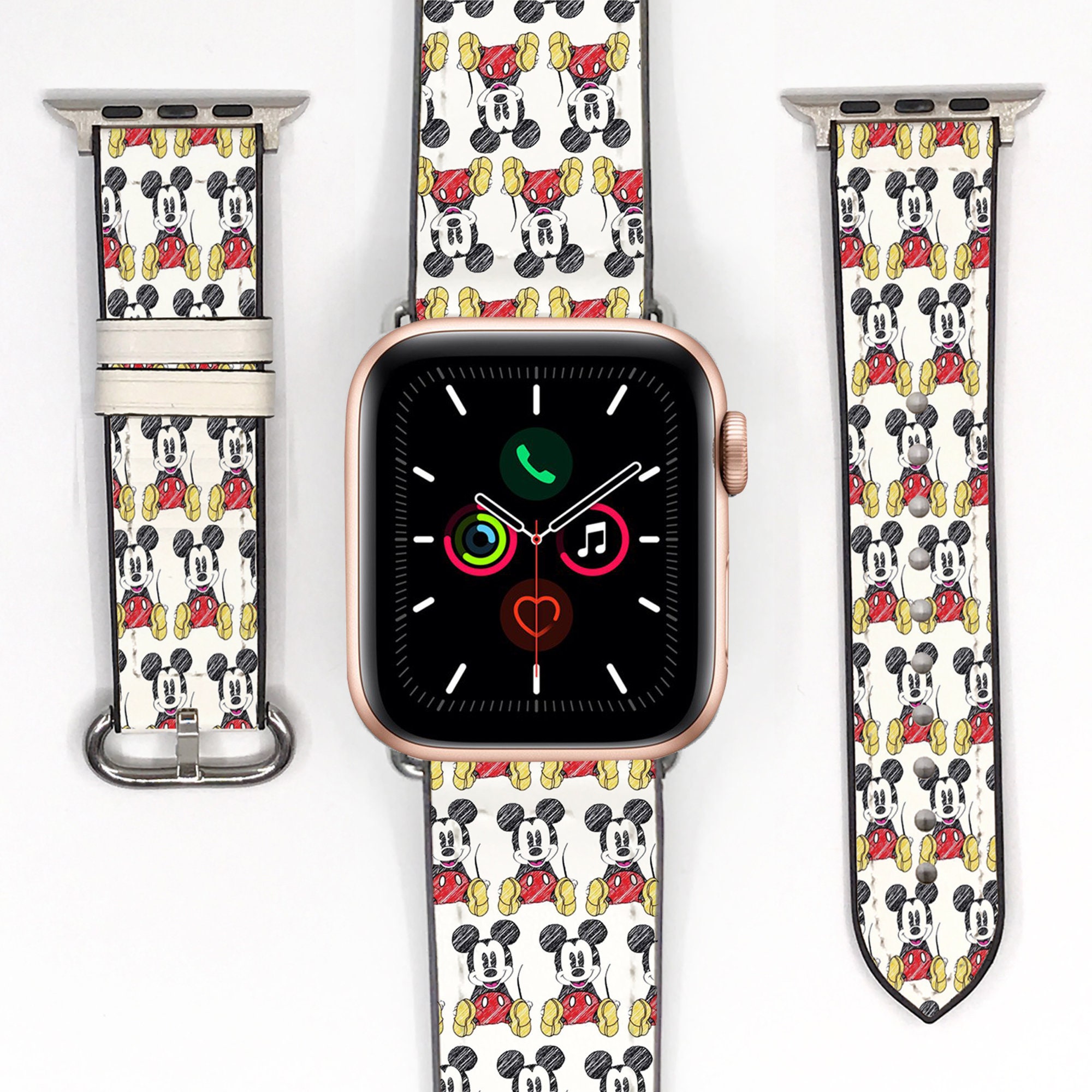 Mickey Mouse Apple Watch Band for 38 40 41 Mm and 42 44 45 49 Mm Apple Watch Strap for All Series Disney Cruise Vacation Travel 212 Etsy Canada