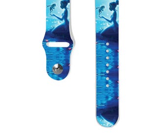 Apple Watch Band 38 40 41 mm and 42 44 45 49 mm for All Series, women princess and the frog Disney inspired Silicone strap, k97