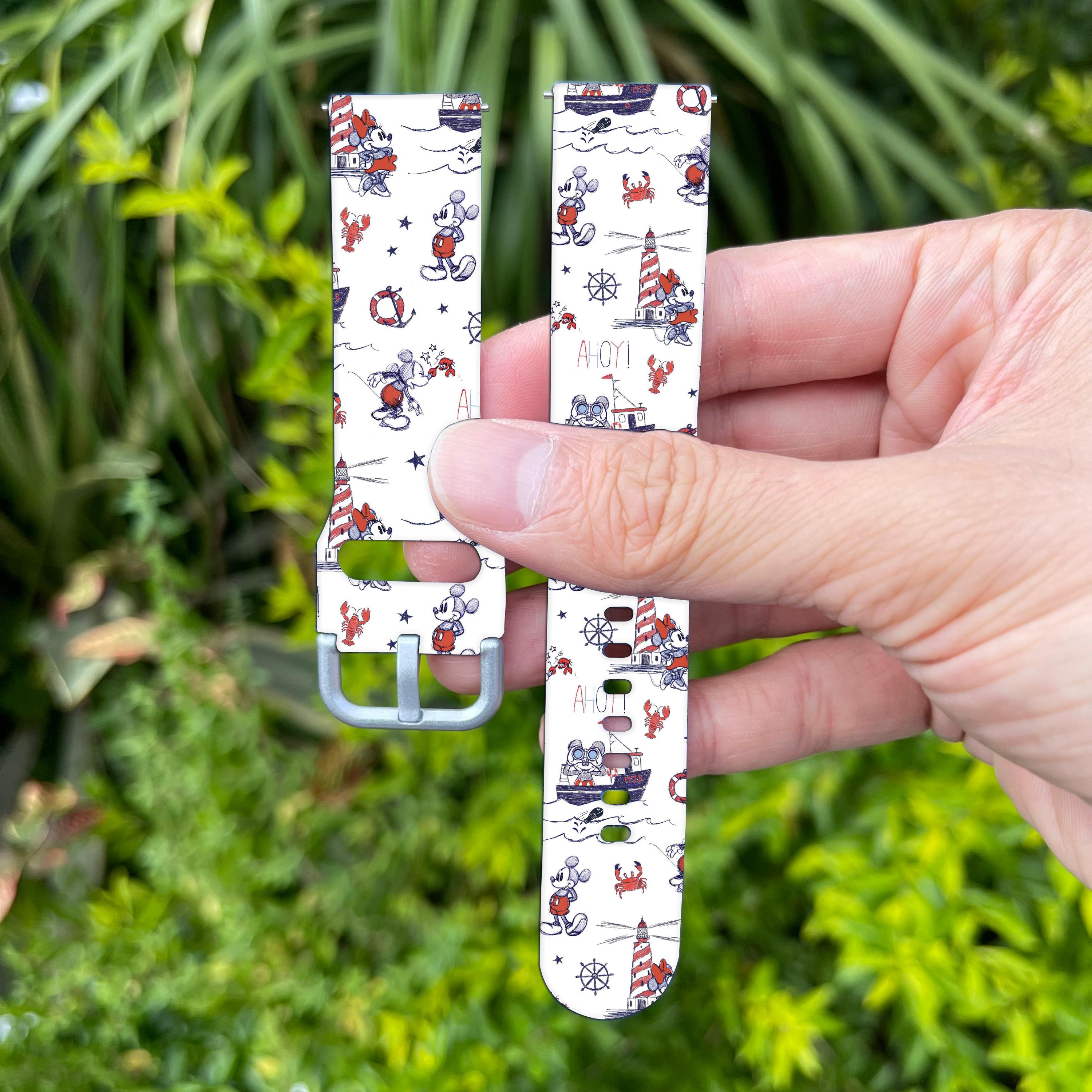 Theme Park Mickey Fitbit Versa 2 3 4 Sense 1 2 Band Disney Inspired Silicon Strap for Fitbit Charge 3 4 5 Disney Cruise Vacation Kd hhg Etsy UK