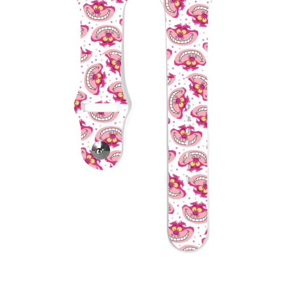 Cheshire Cat Disney Watch White Band Pink Crystals Alice in Wonderland Silicone Cheshire Cat | Alice in Wonderland Wristwatches | EMP main image 4
