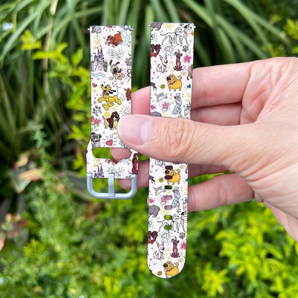 Theme Park Dogs Galaxy Watch Band, Disney Inspired Print, Silicon Strap, kd-aoaa