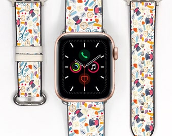 Alice in Wonderland Apple Watch Band 38 40 41 mm and 42 44 45 49 mm, silicon Apple watch strap for All Series, disney strap 236 kd-hib