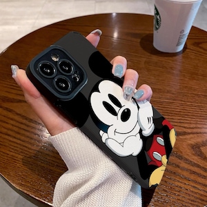Custodia per iPhone con tema parco a tema, custodia per iPhone 16 Pro Max nera con Topolino Disney, custodia per iPhone 15+, custodia per iPhone 14, custodia per iPhone SE e altro ancora, cooa