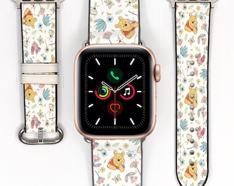 Bracelet pour montre Apple pour parcs à thème 38 40 41 mm et 42 44 45 49 mm pour toutes les séries, bracelet de montre en silicone inspiré de Winnie l'ourson Disney, 228 kd-hhd