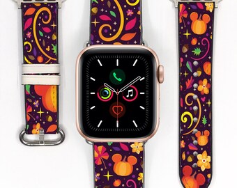 Apple Watch Band 38 40 41 mm, 42 44 45 49 mm Disney inspired mickey mouse  friends, silicon watch strap for All Series, Autumn Style kd-aoah
