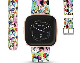 Theme Park Headband Fitbit versa 3 4 sense 2 band Disney inspired print, Silicone strap Fitbit charge 3 4 5 6 Disney Cruise Vacation kd-gaa