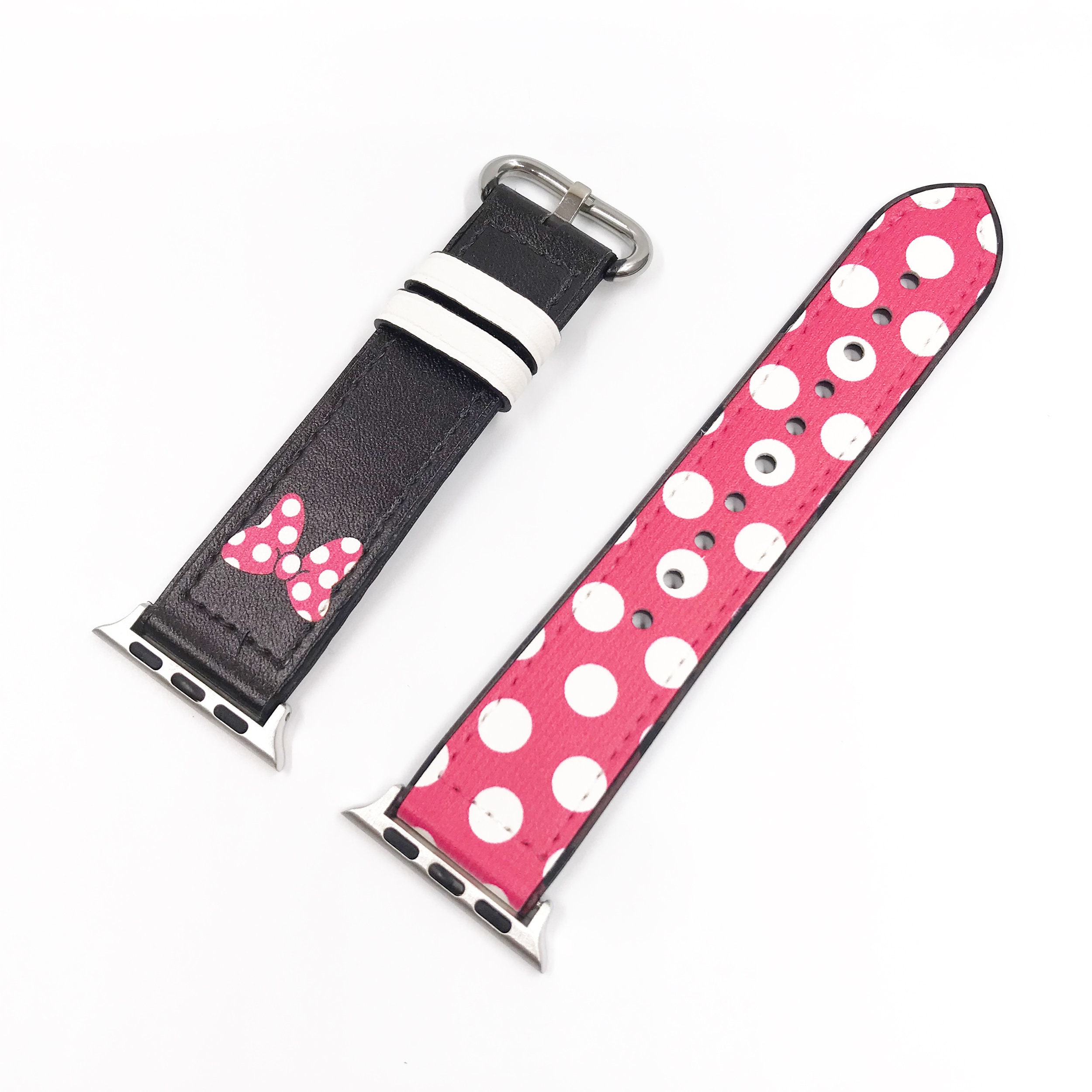 Disney Minnie Mouse Apple Watch Band & Bumper combo- Black, White, Red 38/40mm Disney Band Fits Apple Watch Band 38/40/41 mm | Mercari main image 2