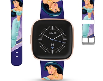 Princess jasmine Aladdin Fitbit versa 2 3 4 Lite sense 2 Band Disney inspired Silicon strap for Princess Jasmine Fitbit charge 3 4 5, kd-bgg