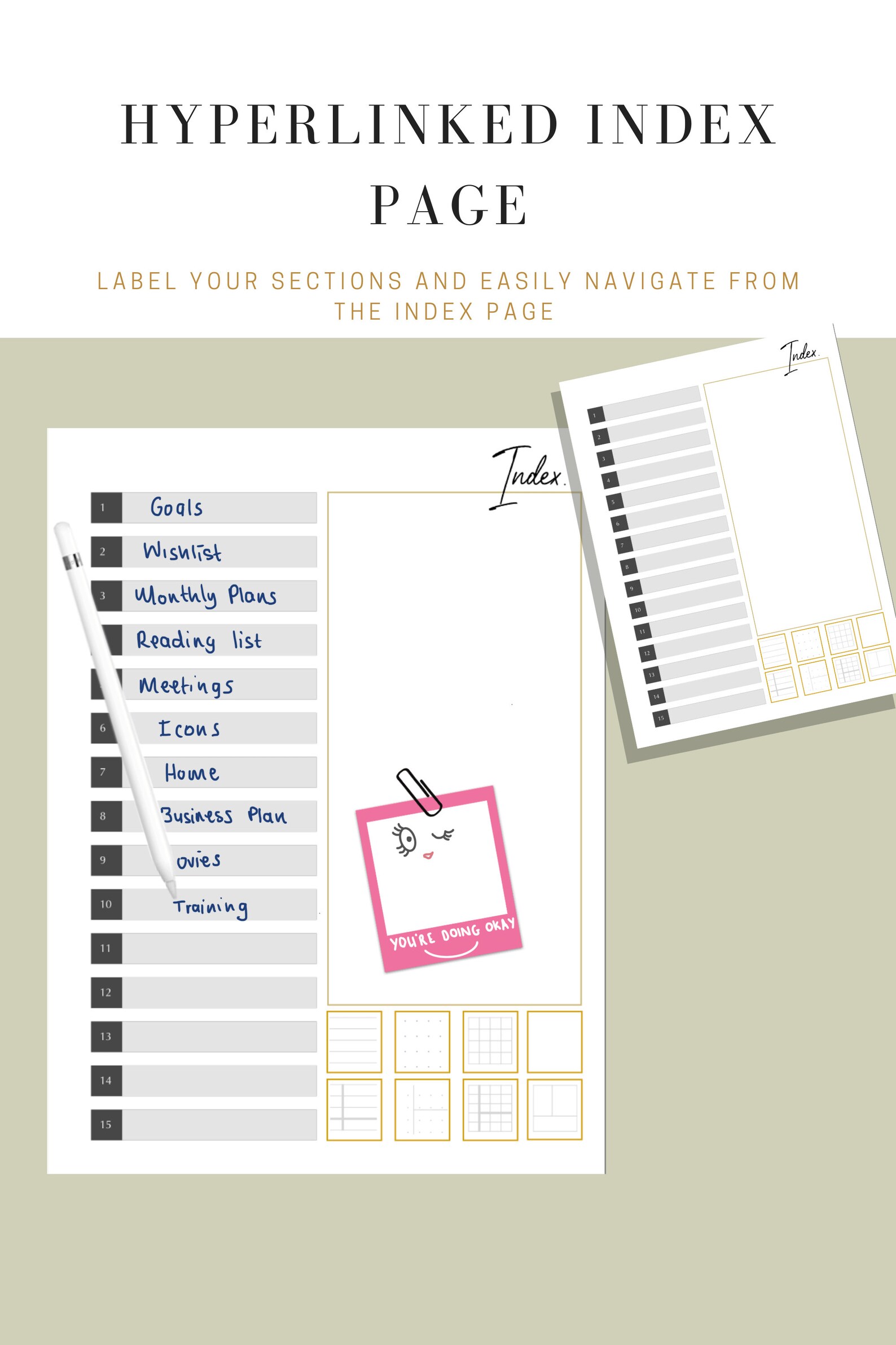 Lined iPad Journal Template Digital Journaling IPad Planner Etsy