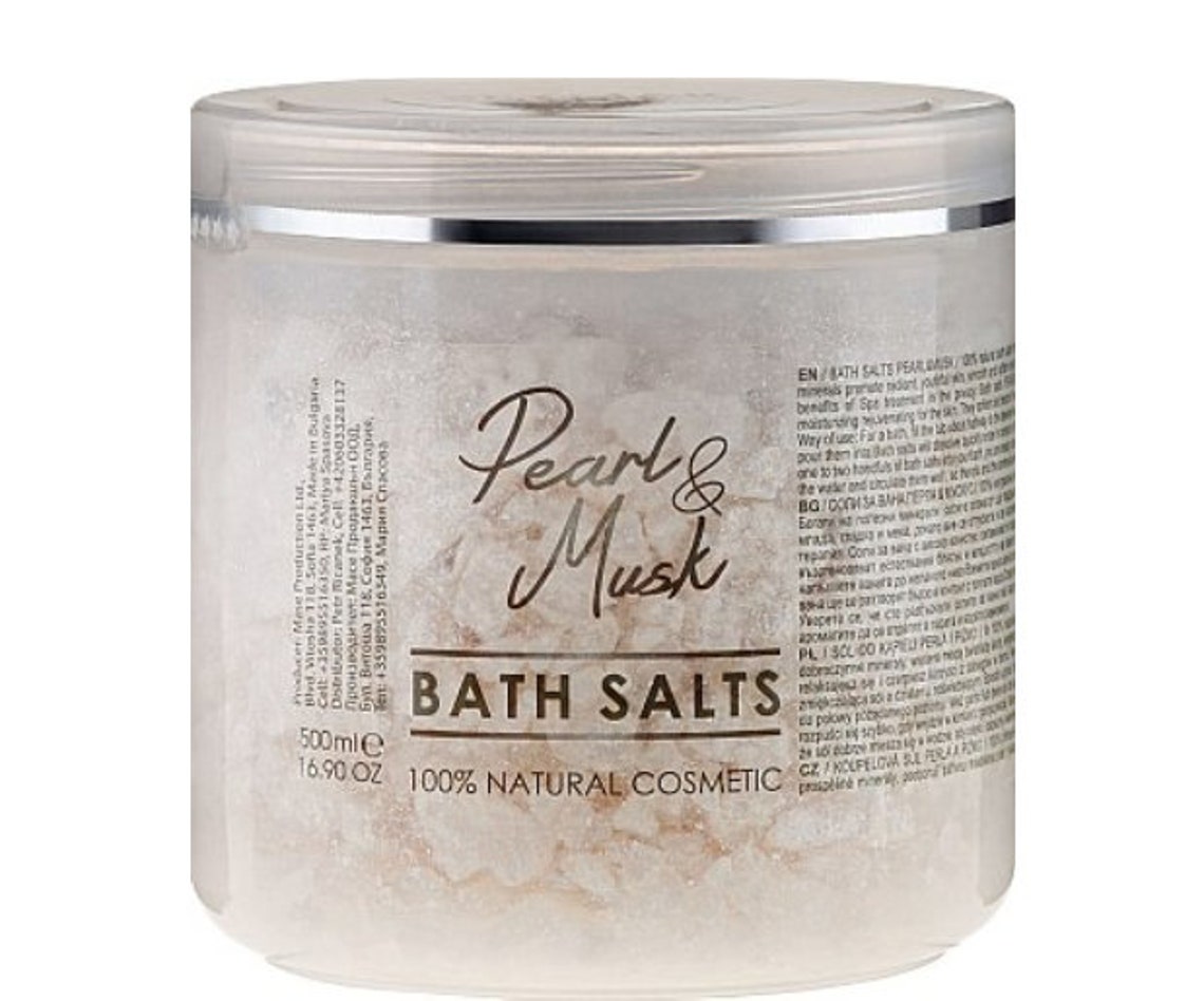 100 Natural cosmetic Bath Salts Pearl and Musk Etsy