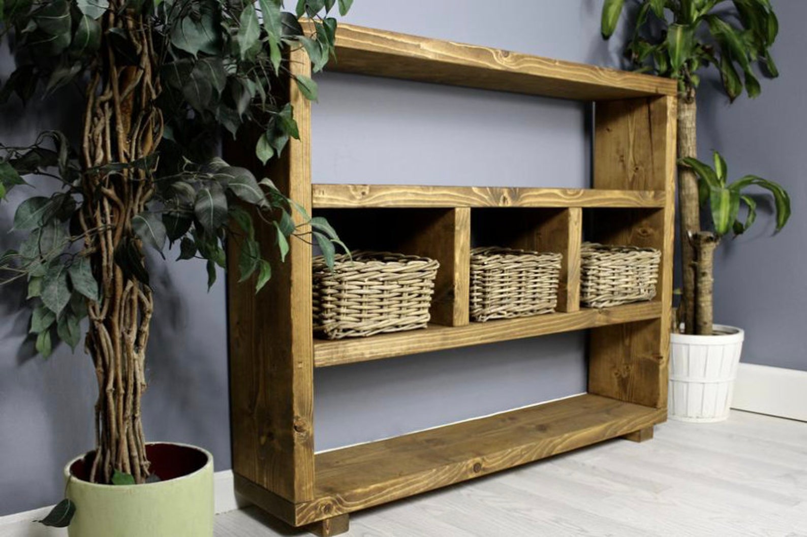 Solid Wood Rustic Pine Shelving Unit Bookcase Handmade Etsy UK