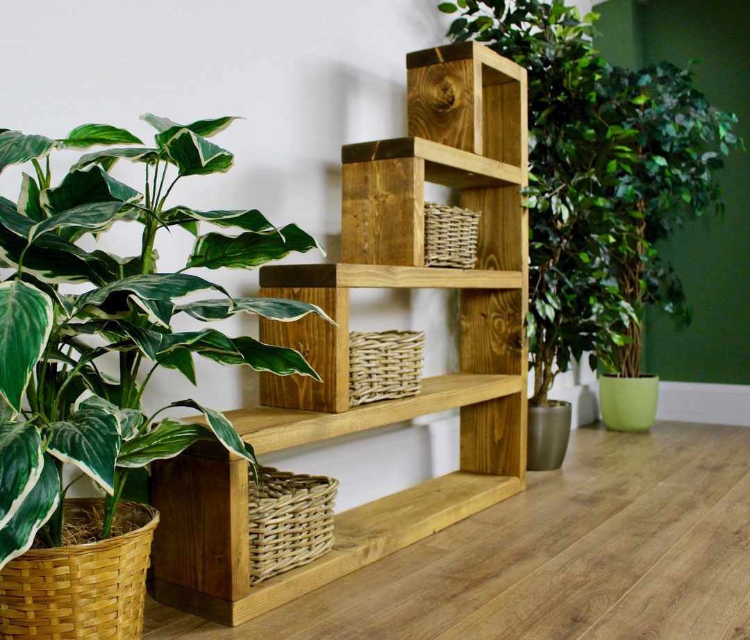 Solid Wood Rustic Brandside Shelving Unit, Bookcase, Storage, Shelving