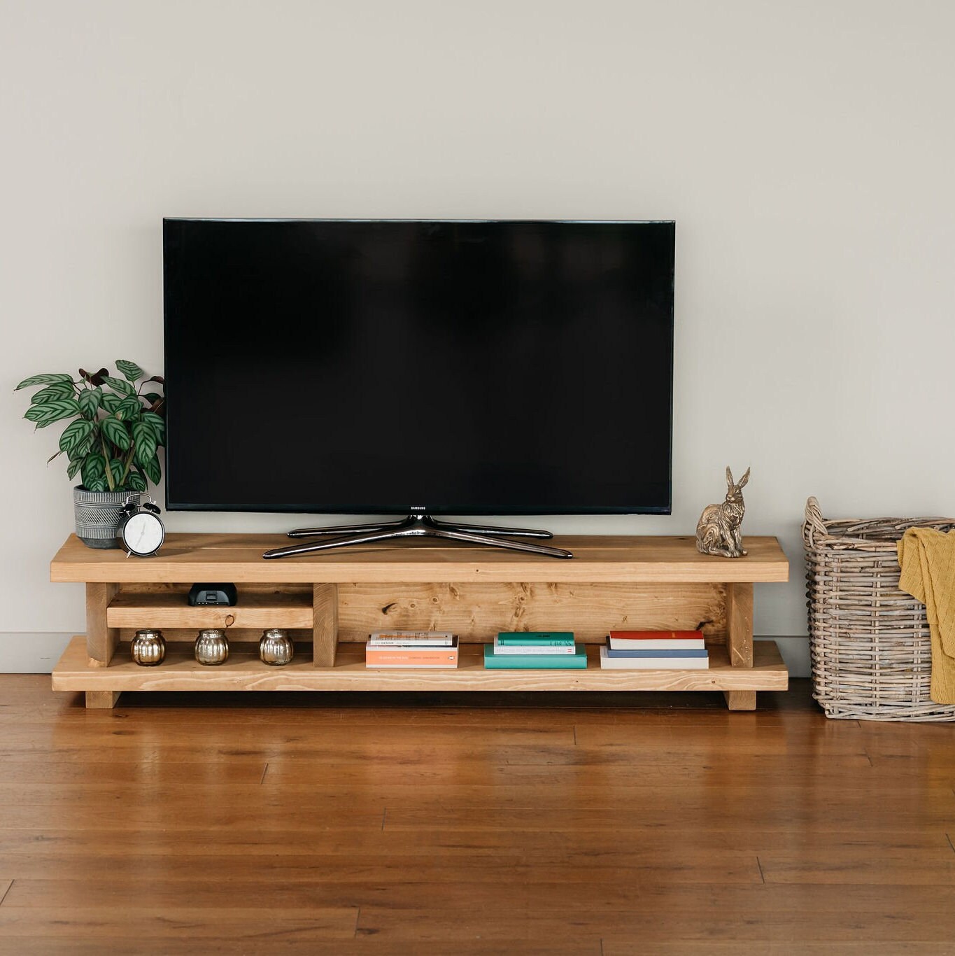 Solid Wood Rustic Handmade Pine Canada Tv Unit Tv Stand Tv Cabinet Solid Wood Wooden Tv Unit Finished in Chunky Country Oak Etsy