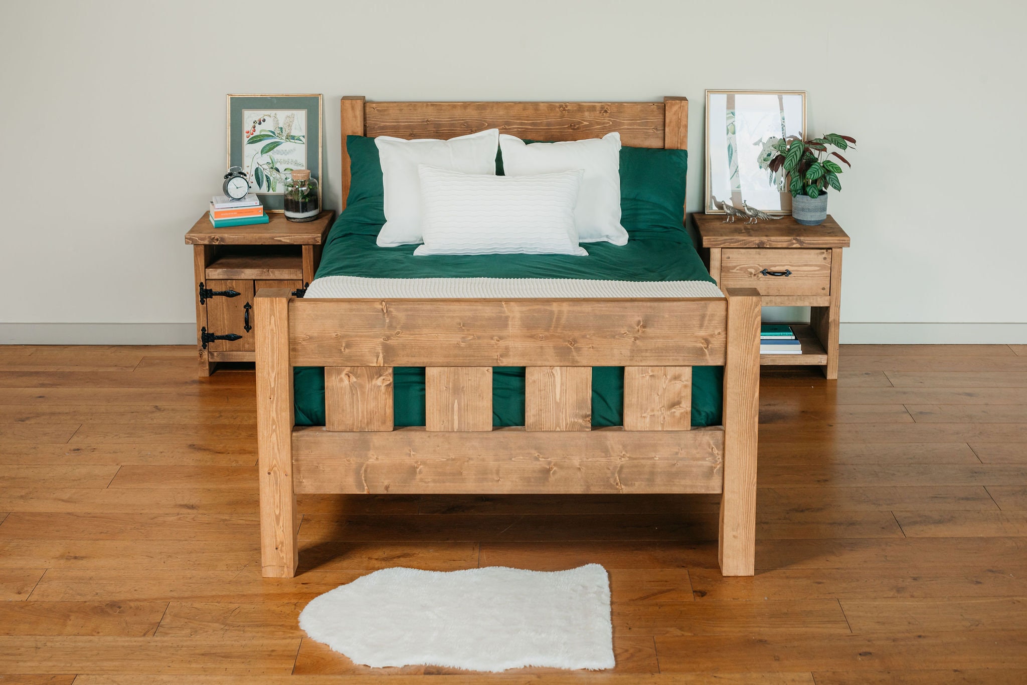 Solid Wood Rustic Pine Mudeford Bed Rustic Bed Superking - Etsy UK
