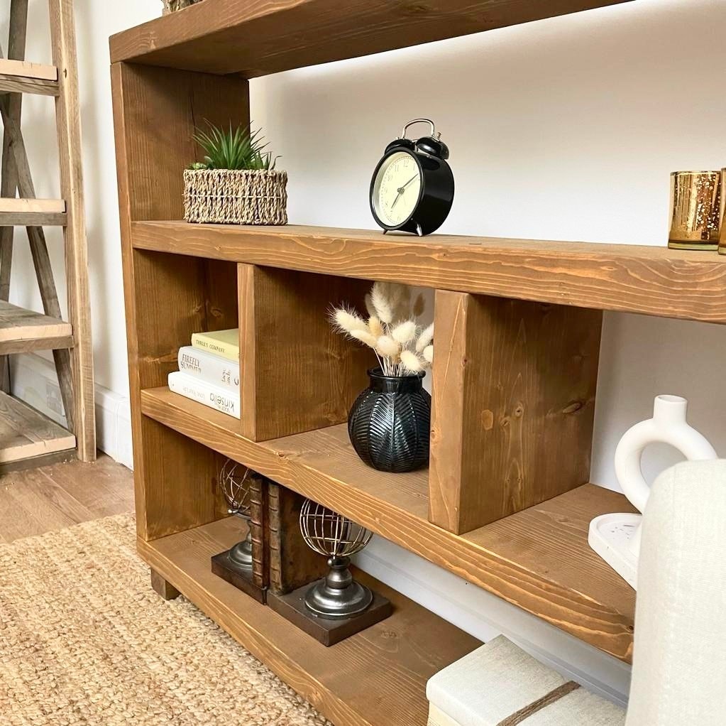 Solid Wood Rustic Pine Shelving Unit Bookcase Handmade Etsy UK