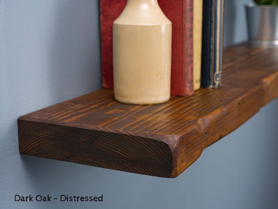 Distressed wooden shelves deals