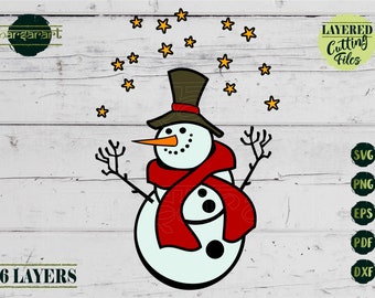 Download Layered Snowman Svg Etsy
