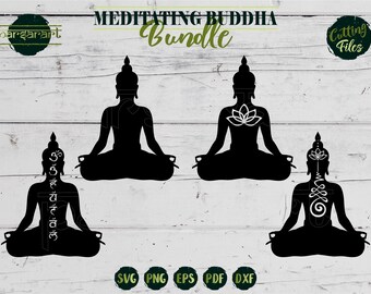 Meditation SVG Unalome Symbol Yoga SVG Chakra Svg Lotus Flower Vector Digital Cut File CricutSilhouette Eps Png Dxf Buddha SVG Bundle