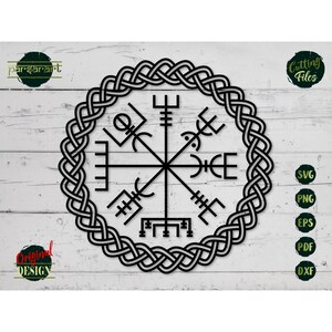 Vegvisir SVG, Viking symbool SVG Noordse kompas clipart Valhalla heidense bescherming Thor vector digitale cut-bestand Cricut/silhouet EPS PNG DXF