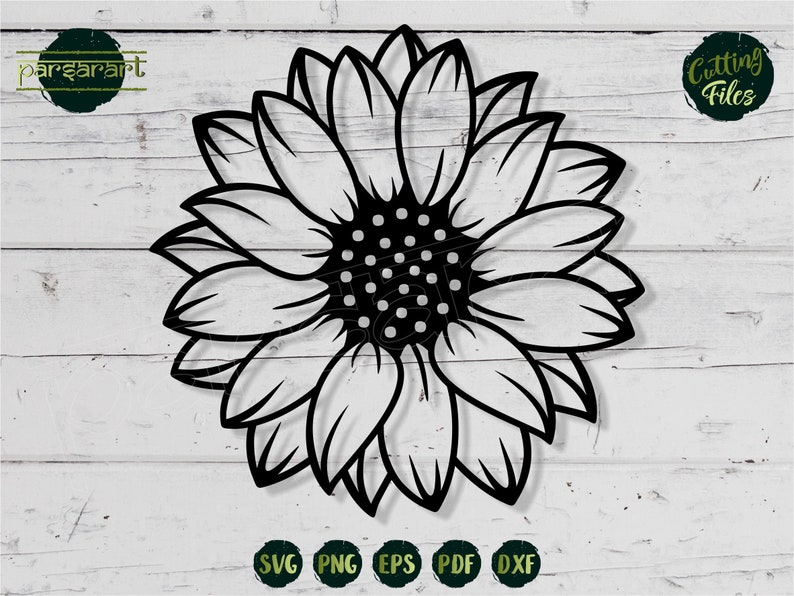 Sunflower SVG Floral SVG Sunflower Clipart Flower SVG | Etsy