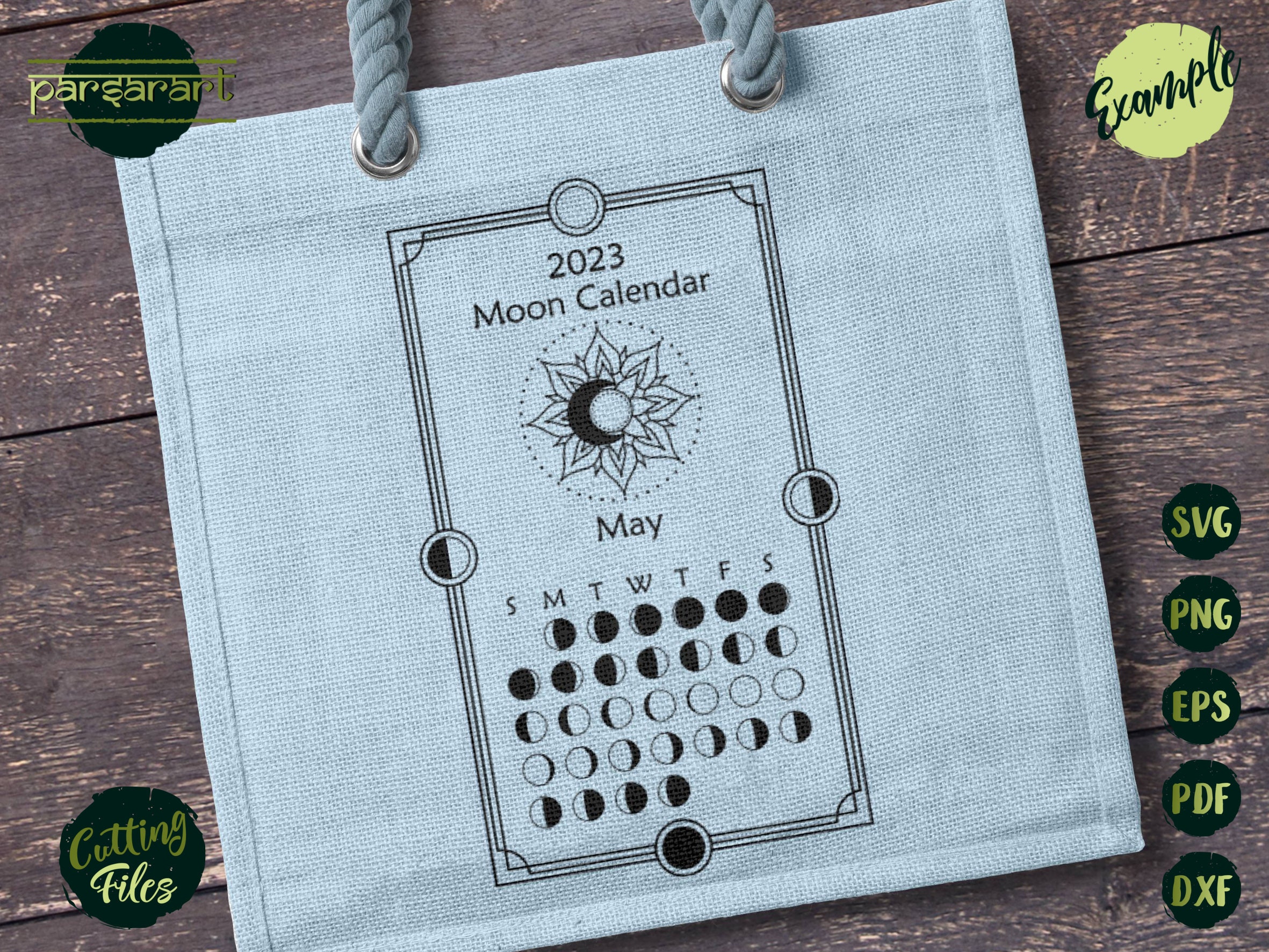 Lunar Calendar 2023 May SVG Moon Calendar 2023 SVG Moon Phases - Etsy