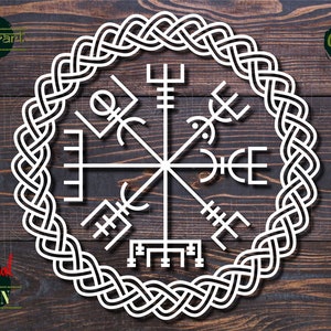 Vegvisir SVG, Viking Symbol SVG Nordic Compass Clipart Valhalla Pagan ...