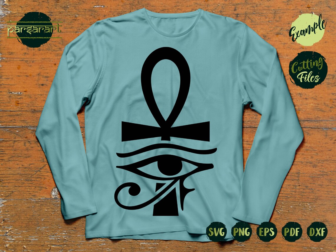 Eye of Horus SVG, Ankh Cross SVG Egyptian Symbol SVG Hieroglyphs Vector ...