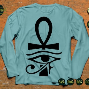 Eye of Horus SVG, Ankh Cross SVG Egyptian Symbol SVG Hieroglyphs Vector ...