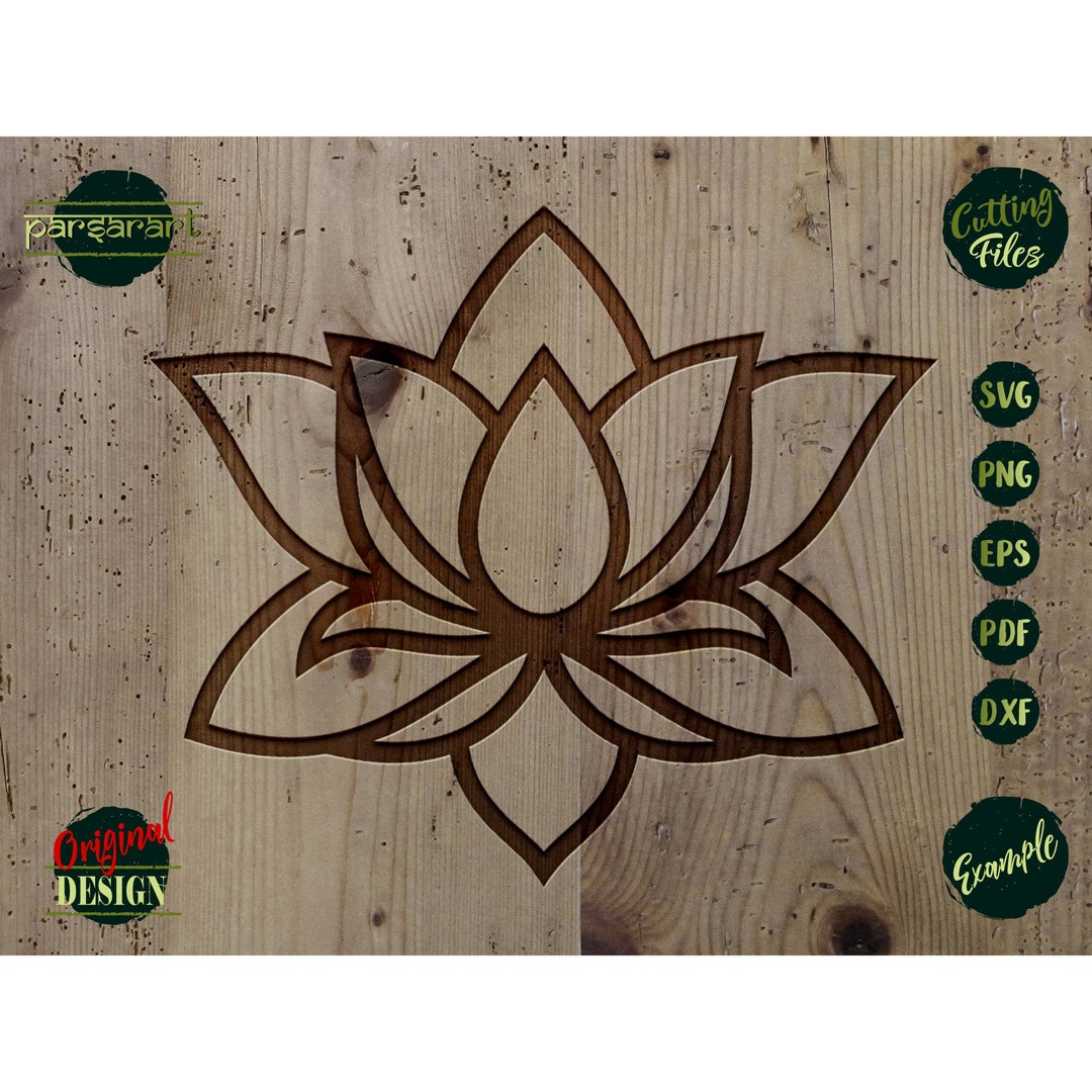 Lotus Flower SVG Floral SVG Lotus Flower Clipart Logo Yoga Etsy