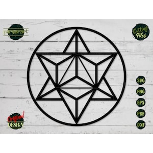 Merkaba SVG, Heilige Geometrie SVG, Merkaba Clipart Tetraeder SVG Jüdin Symbol Stern SVG Weisheit Vektor geschnitten Datei Cricut/Silhouette Eps Png Dxf