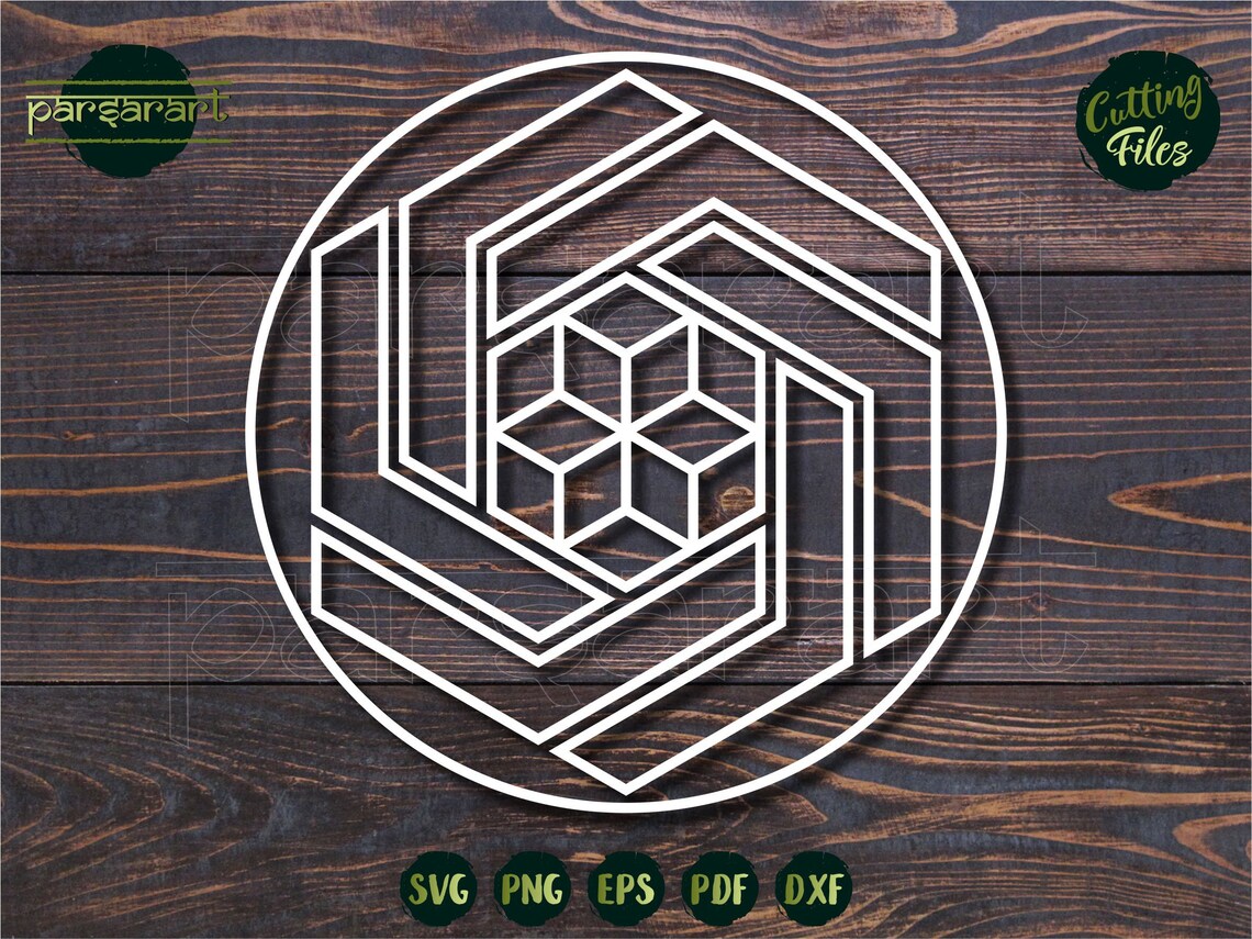 Geometric SVG Crop Circle SVG Geometric Clipart Logo SVG Etsy