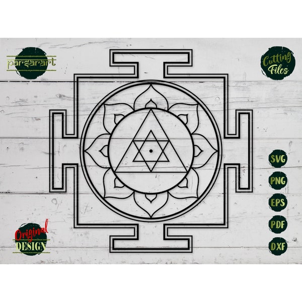 Ganesha Yantra SVG, Sacred Geometry SVG Chakra SVG Namaste Clipart Yoga Svg Mandala Meditation Cut File Cricut/Silhouette Eps Png Dxf Decal