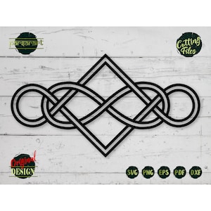 Eterno nodo celtico SVG simbolo di amicizia SVG nodo infinito irlandese Clipart Wicca Pagan vettoriale taglio digitale File Cricut/Silhouette Eps Png Dxf