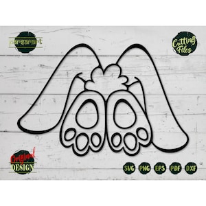 Conejo de Pascua SVG, Conejo SVG, Orejas de conejo, Patas de conejo, Trasero de conejo, Animal SVG, Conejo SVG, Archivo de corte digital Cricut/Silhouette Clipart Eps Png Dxf