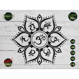 7 Chakras SVG, Chakra symboles SVG, Clipart Namaste, Yoga SVG, Mandala Svg, vecteur de méditation, numérique couper fichier Cricut/Silhouette Eps Png Dxf