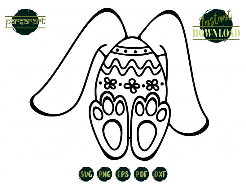 Free Free Easter Bunny Ears And Feet Svg