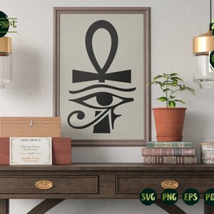 Eye of Horus SVG, Ankh Cross SVG Egyptian Symbol SVG Hieroglyphs Vector ...