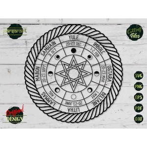 Wheel Of The Year SVG, Celtic SVG Pagan Calendar Wicca Clipart Celtic Prayers Wiccan Vector Digital Cut File Cricut/Silhouette Eps Png Dxf