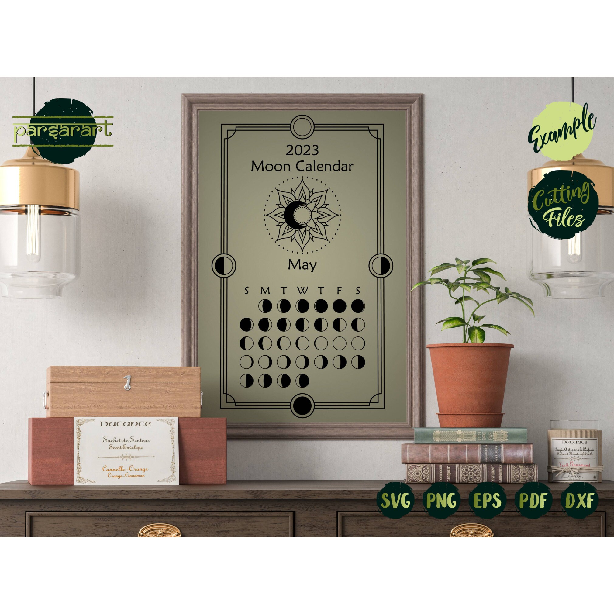 Lunar Calendar 2023 May SVG Moon Calendar 2023 SVG Moon Phases - Etsy