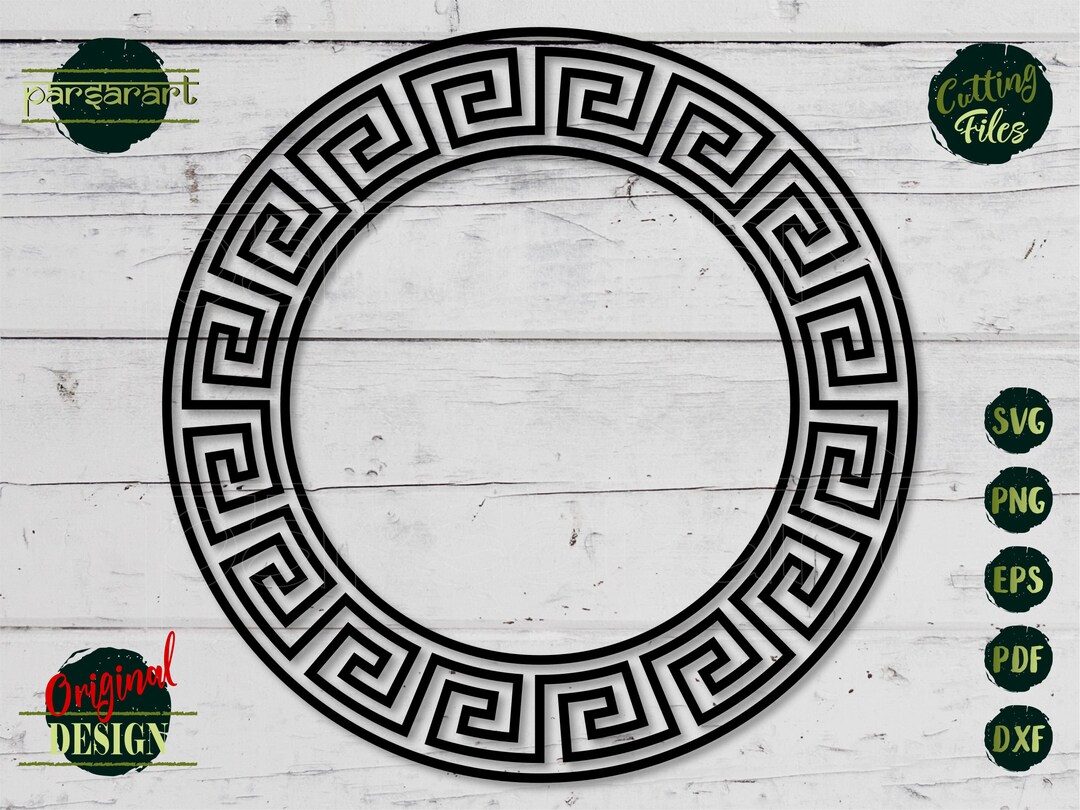 Greek Meander SVG, Greek Style Frame SVG Ancient Greek Pattern Clipart ...