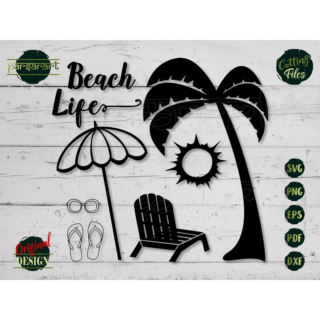 Summer SVG Bundle Beach Life Cut File Cricut Tshirt Design Craft Supply ...