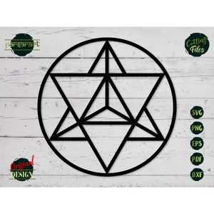 Merkaba SVG, Heilige Geometrie SVG, Tetraeder SVG Merkaba Clipart Jüdisch Symbol SVG Stern Weisheit Vektor Schnitt Datei Cricut/Silhouette Eps Png Dxf