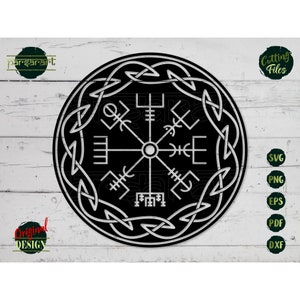 Wikinger Symbol SVG Nordischer Kompass Clipart Pagan Valhalla Schutz Thor Vektor Digital Cut Datei Cricut/Silhouette Eps Png Dxf